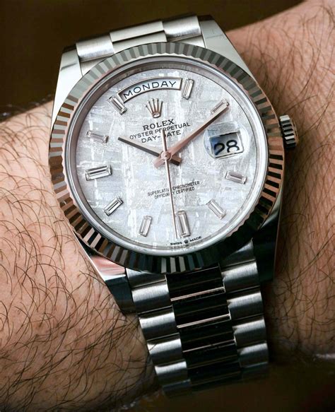 rolex day date 2 white gold review|Rolex Day-Date 40 228239.